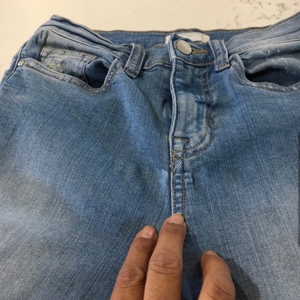 IVY + MAIN raw hem jeans high waist jeans blue S:1 - Picture 5 of 16